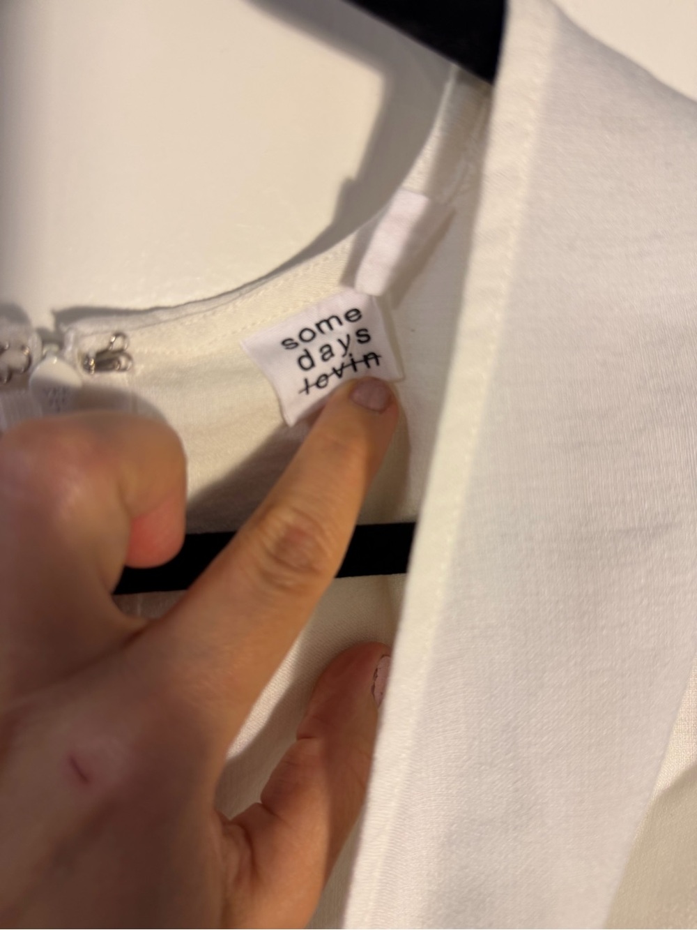 Somedays Lovin Ivory Tie-Front Short Sleeve dress Medium - Picture 3 of 6